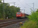 Auch die 185 283-9 ist hier an der Bahnhofsausfahrt Norf an diesem 14.9.2012 zusehen.....sie fhrt hier in sdlicher Richtung.