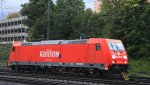 185 238-3 von Railion rangiert in Aachen-West im Regen am 27.9.2012.