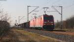 185 262-3 und 247-4 mit einem Tonerdezug bei Forchheim 13.11.12