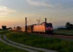 Der letzte Sonnenstrahl gehrte 185 269. Diese war am 23.06.2012 mit ihrem Opelzug in Langenisarhofen unterwegs.