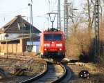 185 061-9 DB rangiert in Aachen-West bei schnem Sonnenschein am 28.1.2013.