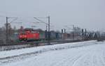 Am 9.Februar 2013 war 185 290 mit einem KLV-Zug bei Elze auf dem Weg in den Sden.