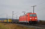 185 208-6 mit Containerzug am 20.03.2013 in Forchheim (Oberfr.) Richtung Nrnberg