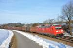 185 073 (91 80 6185 073-4 D-DB) mit Gterzug am 02.03.2013 bei Plling