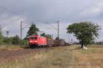 185 279-7 (Railion DB Logistics) fhrt am 13. August 2013 um 10:34 Uhr mit einem Gterzug durch Wiesental