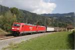 185 282 + 185.... mit Gterzug in der Nhe von Frohnleiten am 5.09.2013.