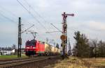 185 181-5 mit einem DB Schenker-KLV bei Hirschaid (01.03.2014)