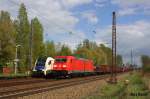 1216 952 mit KLV und 185 248 mit Gz am 16.04.14 in Leipzig-Thekla ri Mockau