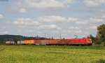 185 248-2 mit einem Containerzug bei Burgstemmen 3.9.14