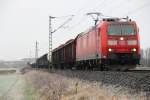 185 071-8 DB Schenker bei Reundorf am 09.12.2014.