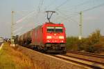 185 298-7 DB Schenker bei Staffelstein am 04.10.2011.