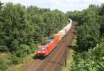 185 096 mit KT 42649 (Maschen Rbf–Rekingen) am 17.06.2014 zwischen Maschen Rbf und Jesteburg