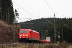 185 356-3 DBSR bei Förtschendorf im Frankenwald am 09.11.2015.