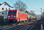 185 262-3 mit Kesselwagen durch Bonn-Beuel - 27.11.2015 