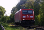 185 302-7 DB kommt von einer Schubhilfe vom Gemmenicher Tunnel zurück nach Aachen-West. 
Aufgenommen an der Gemmenicher-Rampe am Gemmenicher-Weg auf dem Montzenroute.
Bei Sommerwetter am Abend vom 12.5.2016.