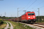 185 257-3 mit einem E-Wagen Zug bei Lauffen 16.8.16