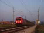 185 234-2 am Abend des 12.04.07 bei Herleshausen unterwegs in Richtung Gerstungen.
