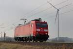 185 140-1 (DB) in Hamm-Selmig, 9. Februar 2025