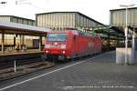 185 084-1 durchfhrt am 3. April 2009 um 18:39 Duisburg Hbf auf Gleis 5