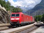 Br 185 125-2 und eine weitere Br 185 am 12.7.05 in Lalden