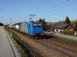 Die 185 511 und die 193 249 mit einem KLV-Zug am 18.11.2018 unterwegs bei Vilshofen.