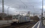 185 673-1 und 186 285-3 beide von Railpool  kommen die Kohlscheider-Rampe hoch aus Richtung Neuss,Herzogenrath kommen als Lokzug aus Neuss nach Aachen-West und fahren durch Kohlscheid in Richtung