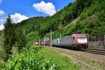 185 591 + 185 608 mit TEC 40667 am 11.06.2020 bei Ingling.