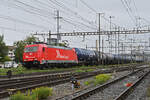 Lok 185 584-0 durchfährt am 09.09.2024 den Bahnhof Pratteln.