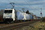 185 663 und 185 Paul am 24.11.24 bei Eglharting Richtung München.