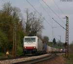 185 581-6 mit einem Ewals Klv bei Istein 18.4.10