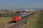 HGK/ARS 185 603-8 mit Kesselwagen-Ganzzug vor der Kulisse der Bergstrae bei Ladenburg auf dem Weg Richtung Sden.