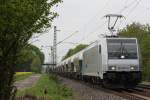 Railpool/Brunert bzw Transpetrol 185 697  Jolina  am 1.5.13 mit einem Silowagenzug nach Kln-Nippes in Menden.