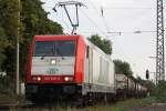 ITL 185 598 am 6.9.13 mit einem KLV von Ludwigshafen BASF nach Duisburg-Ruhrort Hafen in Ratingen-Lintorf
Gruß zurück.