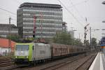 CTD 185 541 am 16.10.13 mit einem Papierzug in Düsseldorf-Rath.