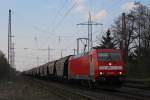 IGE 185 405 am 27.3.14 mit einem Getreidezug in Ratingen-Lintorf.