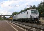 193 814 mit der Rurtalbahn Cargo 185 690-5 als Wagenlok und geschlossenen ARS-Autotransportwagen in Fahrtrichtung Norden.