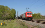 Der Impulsgeber 185 273 schleppte am 23.04.20 einen Kesselwagenzug durch Greppin Richtung Bitterfeld. Gruß an den Lokführer!