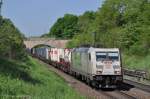 185 389 mit KLV-Zug am 19.05.2012 bei Postbauer-Heng
