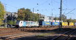 186 105-3 von BLS/Railpool kommt mit einem LKW-Zug aus Novara(I) nachZeebrugge(B) und kommt aus