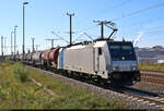 Nur eine Stunde hat's gedauert, bis 186 146-7 von Großkorbetha an die Eisenbahnstraße in Halle-Ammendorf zurückkehrte – nun mit gefüllten Kesselwagen.

🧰 Railpool GmbH, vermietet an LOTOS Kolej Sp. z o.o.
🕓 16.9.2023 | 11:57 Uhr