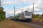 186 262 der akiem schleppte am 12.09.24 einen Ganzzug GBX-Silowagen durch Wittenberg-Labetz Richtung Falkenberg(E). Mieter der Wagen war die Ost-West Logistics Poland.