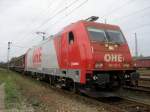 186 133-5 OHE wartet auf Signal zum Fahren am 08.10.2008 in Kutno.