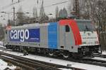 SBB Cargo (Eigentum Railpool) E 186 181-4 am 1.2.10 Lz in Dsseldorf-Rath