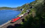 187 190 mit einem Güterzug am 20.04.2022 bei St.