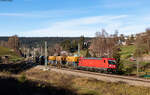 187 211-8 mit dem GAG 60507 (Friesenheim(Baden) - Villingen(Schwarzw)) bei Sommerau 6.12.22