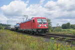 187 188-8 gesehen am 21.08.2024 bei Oberhaun mit einem gemischten Güterzug.