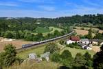 187 313 mit einem Kesselzug am 20.07.2019 bei Hagenacker. 