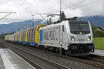 WIDMER RAIL SERVICES AG/WRS.
Holzzug Les Verrières-Rothrist-Menznau mit der RAILPOOL 187 007-0 bei Deitingen am 25. September 2020. Ab Rothrist wurde dieser Zug mit den beiden Re 421 bespannt. 
Foto: Walter Ruetsch 