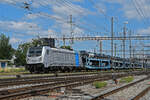 Lok 187 007-0 durchfährt am 23.07.2024 den Bahnhof Pratteln.