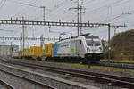 Lok 187 008-8 durchfährt am 10.09.2024 den Bahnhof Pratteln.